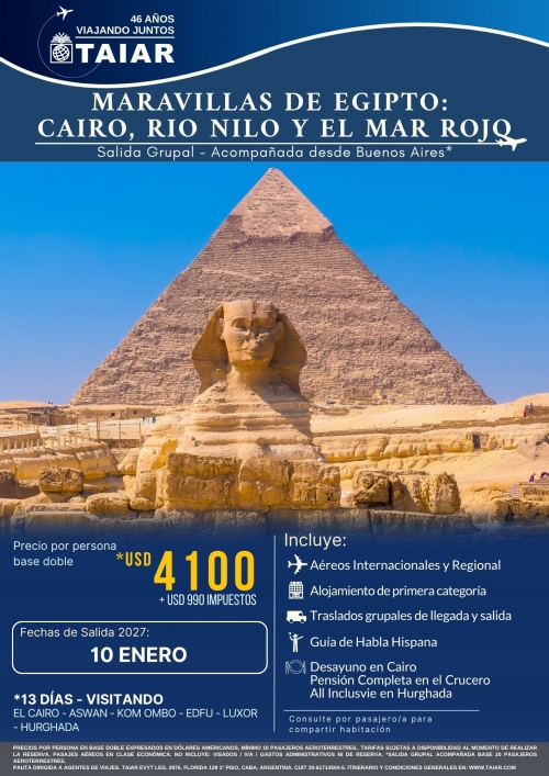 EGIPTO POR EL NILO Y EL MAR ROJO