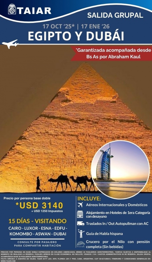 EGIPTO Y DUBAI