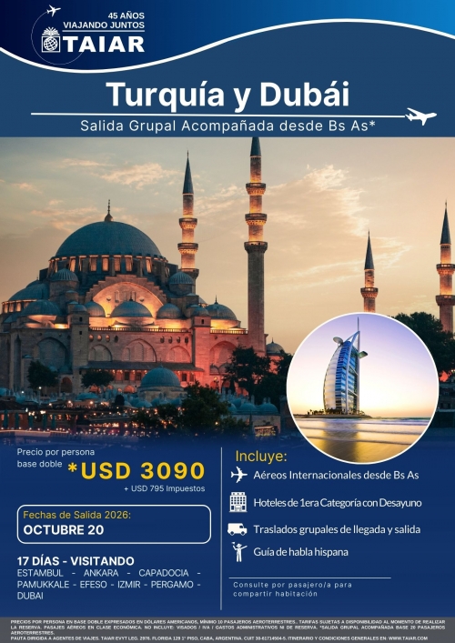 TURQUIA Y DUBAI